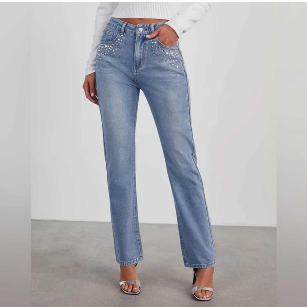 Vici Blue Straight Leg Jeans Classic Style